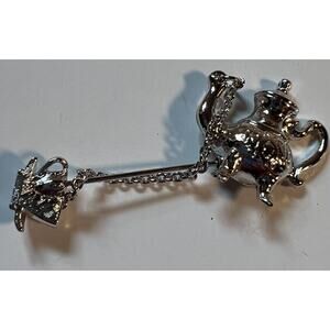 Jewelry Avon Vintage New in Box Silver Tone Colonial Teapot Ping 1982 China